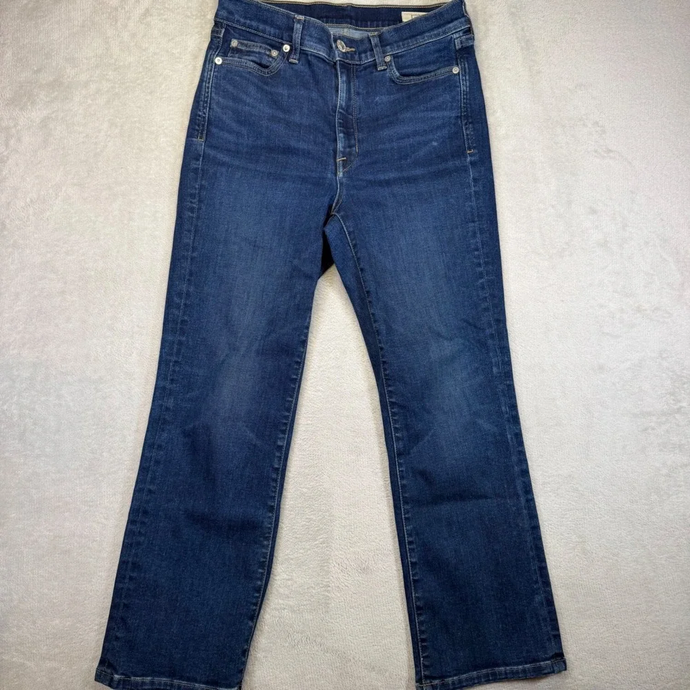 AYR The Pop High Rise Straight Leg Jeans Dark Wash Blue 27S E2568 Made in LA